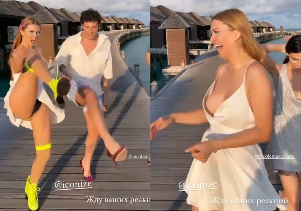 Виктория Боня горячие танцы на Мальдивах